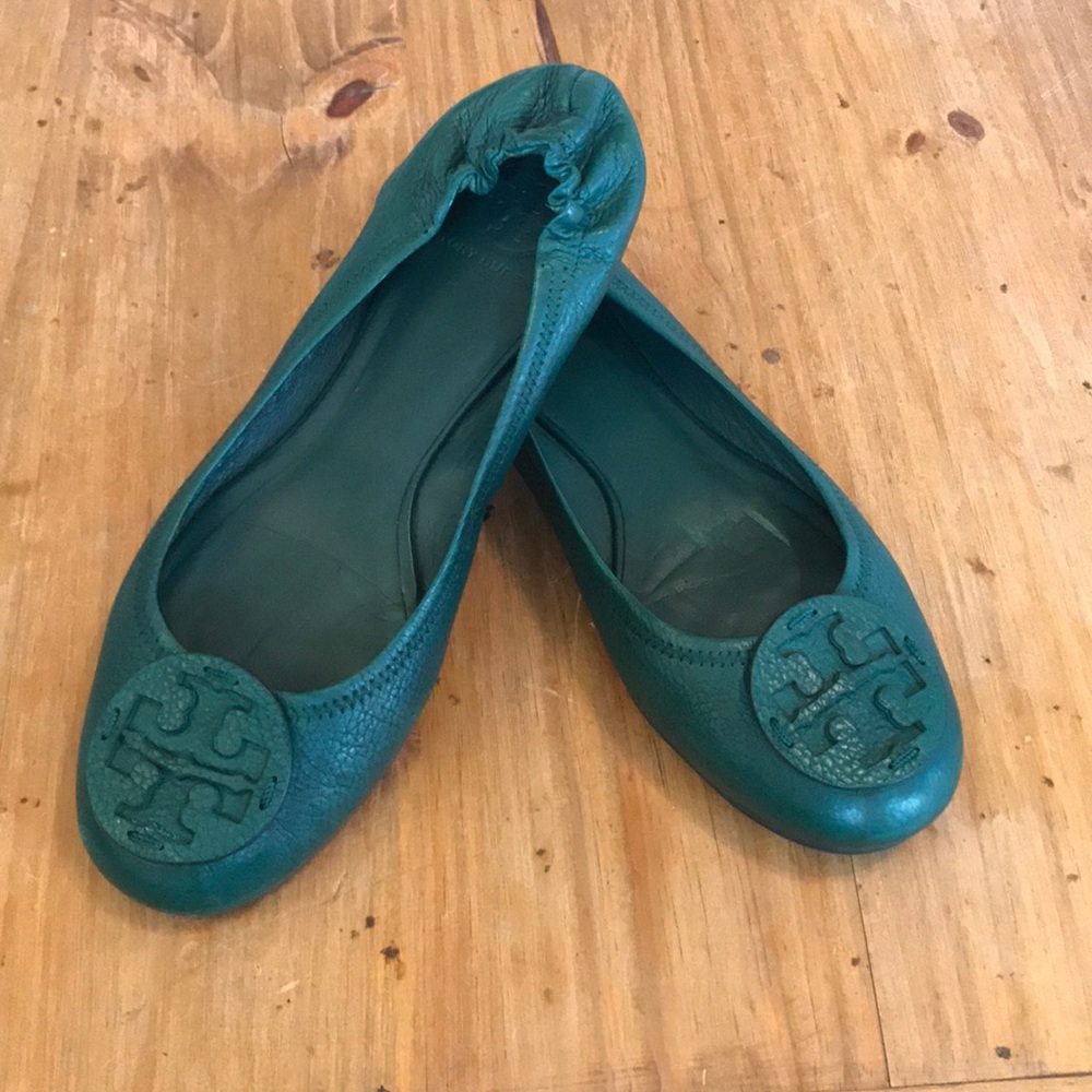 Tory Burch Reva Leather Flats Size 10